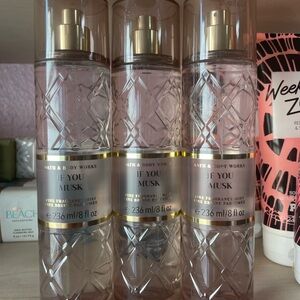 3 Bath & Body Works If You Musk Fragrance Mist Trio - Pink and Gold